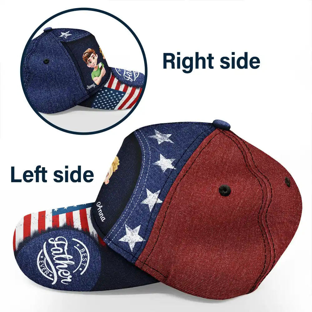 Independence Day,Gift For Father,Gift For Husband,Happy - Stars And Stripes Best Dad Ever - Personalized Classic Cap