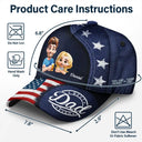 Independence Day,Gift For Father,Gift For Husband,Happy - Stars And Stripes Best Dad Ever - Personalized Classic Cap