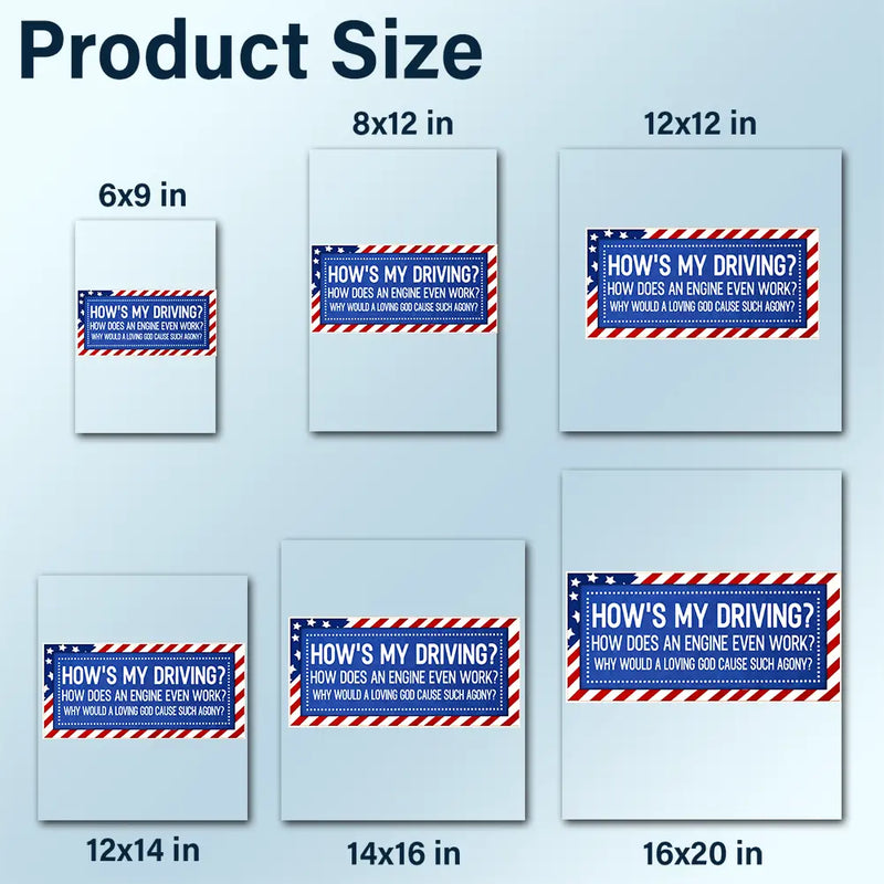 America 250th,Independence Day - Stars And Stripes Car Bumper Sticker How Is My Driving - Personalized Decor Decal