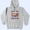 Gift For Yourself,Gift For Girlfriend,Gift For Women,Happy,Gift For Wife,Gift For Sisters,Independence Day,Gift For Bestie,Gift For Couples,Gift For Husband - Stars And Stripes Chill The Fourth Out - Personalized T Shirt