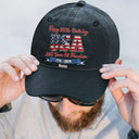 Independence Day,America 250th,Gift For Men,Gift For Women,Gift For Yourself,Happy - Stars And Stripes Faux Embroidery Effect Happy 250th Birthday - Personalized Vintage Washed Denim Cap