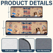 Independence Day - Stars And Stripes Happy USA 250Th Birthday Embroidery Effect - Personalized Runner Rug
