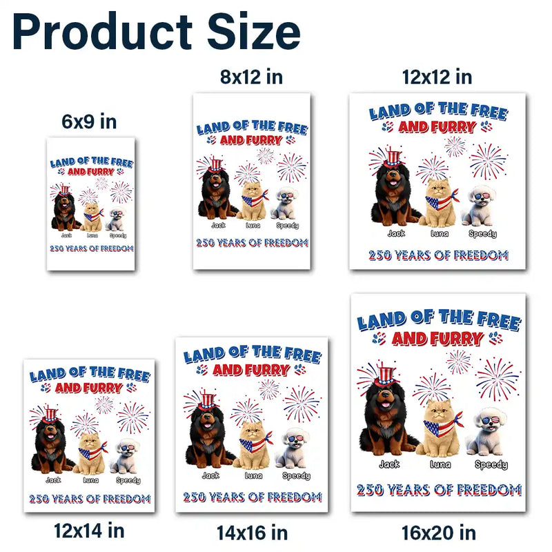 America 250th, Pet Lovers, Dog Lovers, Cat Lovers, Happy, Independence Day - Stars And Stripes Land Of The Free And Furry - Personalized Decor Decal