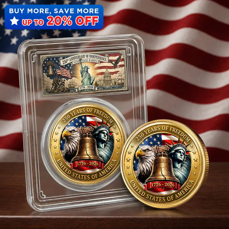 America 250th,Independence Day,No Custom,Gift For Yourself,Proud - Stars And Stripes Liberty Bell 250 Years Of America - Commemorative Keepsake Coin