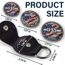 Gift For Father,Gift For Men,Gift For Husband,Funny,America 250th,Independence Day - Stars And Stripes Thanks For Being My Dad - Personalized Leather Pocket Hug