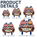 Gardening,America 250th,Independence Day,Family,Gift For Yourself,Happy,Gift For Mother,Gift For Father,Vector - Stars And Stripes Welcome To Our Home - Personalized Metal Garden Stake

