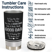 Gift For Father,Funny - Stars & Striped Best Dad Ever - Personalized Tumbler