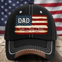 Gift For Father, Independence Day, Proud, Icon - Stars & Stripes American Dad Grandpa - Personalized Vintage Baseball Cap