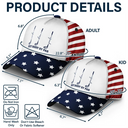 Independence Day,Gift For Grandpa,Gift For Father,Golf,Icon,Proud - Stars & Stripes Best Dad Grandpa By Par Golf Clubs - Personalized Classic Cap
