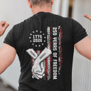Family, Independence Day, Love - Stars & Stripes Family 250 Years Of Freedom - Personalized T Shirt
