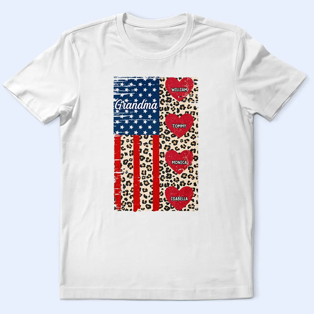 Stars & Stripes Grandma Mimi - Personalized T Shirt