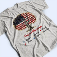Gift For Grandma,Grandma,Grandkids,Independence Day,Happy - Stars & Stripes Grandma's Blessing - Personalized T Shirt