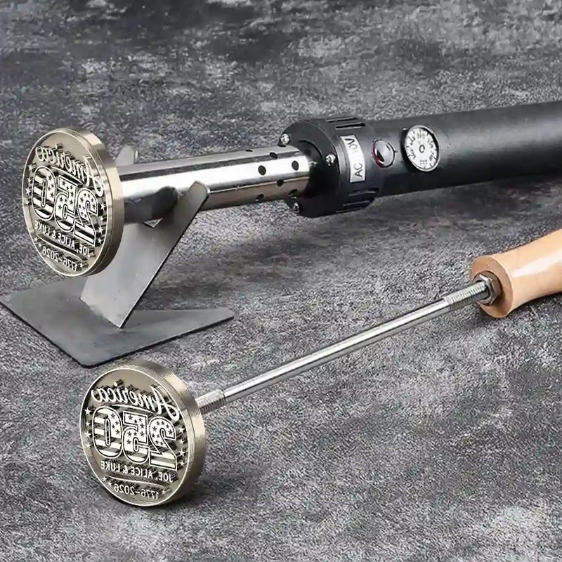 Family,Happy,Independence Day,America 250th - Stars & Stripes USA 250th Anniversary - Personalized Grilling Branding Stamp