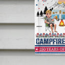 Gift For Couples,Gift For Husband,Gift For Wife,Gift For Boyfriend,Gift For Girlfriend,Gift For Bestie,Gift For Sibling,Gift For Sisters,Gift For Brothers,Camping,Independence Day,Happy - Stars & Stripes & Campfire Nights - Personalized Flag