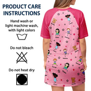 Gift For Grandma,Gift For Mother,Gift For Women,Happy,Top Market,Stick Figure,Pet Mom, Top Market,Non-Eng, Icon - Stick Figures Best Grandma Mom Ever - Personalized Women's Sleep Tee