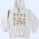 Stick Figures This Grandpa Grandma Belongs To Kids Pet - Personalized T Shirt