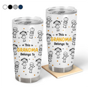 Gift For Father, Gift For Mother, Gift For Grandma, Gift For Grandpa, Happy - Stick Figures This Grandpa Grandma Belongs To Kids Pet - Personalized Tumbler