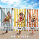 Happy, Summer, Beach, wimming, Poolside, Gift For Yourself, Gift For Women, Gift For Men, Gift For Bestie - Summer Is Calling Vacation 3D Cartoon - Personalized Beach Towel