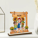 Gift For Grandma, Gift For Mother, Love - Sunflower Grandma - Personalized Custom Shaped 2-Layered Wooden Plaque