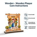 Gift For Grandma, Gift For Mother, Love - Sunflower Grandma - Personalized Custom Shaped 2-Layered Wooden Plaque