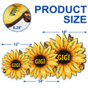 Gift For Mother,Gift For Grandma,Happy - Sunflower Mom Grandma Sign - Personalized Custom Shaped Wood Sign