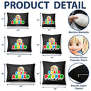 Gift For Father,Non-Eng,Vector,Adorable - Super Dad Papa Arcade Retro 3D Effect Custom Kid Names - Personalized Pillow
