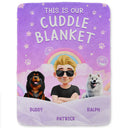Pet Lovers,Happy - Sweet Dream This Is Our Cuddle 3D Girl And Dog Cat - Personalized Fleece Blanket, Sherpa Blanket