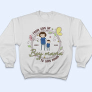 From Son Up To Son Down Mom Of Boys - Mother Gift - Personalized Custom T Shirt