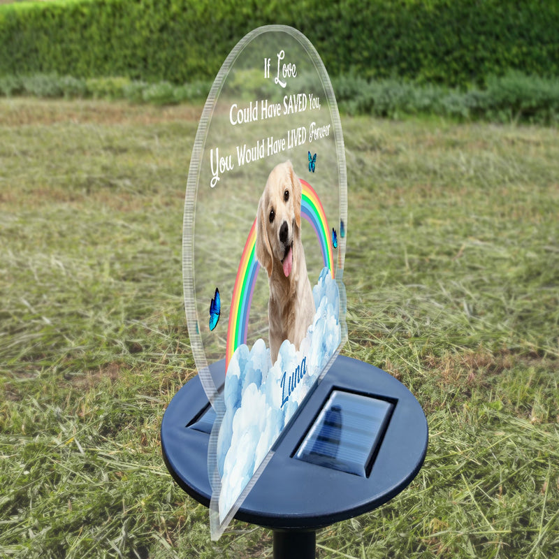 Custom Photo You Were My Favorite Hello - Memorial Gift For Dog Lovers, Cat Lovers, Pet Lovers - Personalized Solar Light