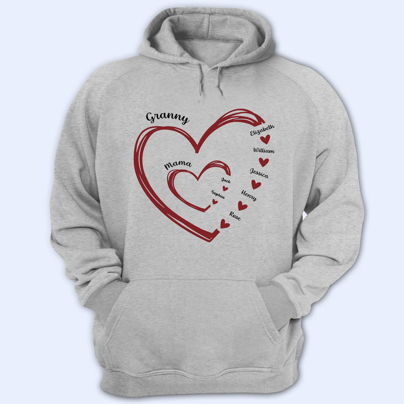 Nana Mama Little Hearts - Birthday, Loving Gift For Mom, Grandma - Personalized T Shirt