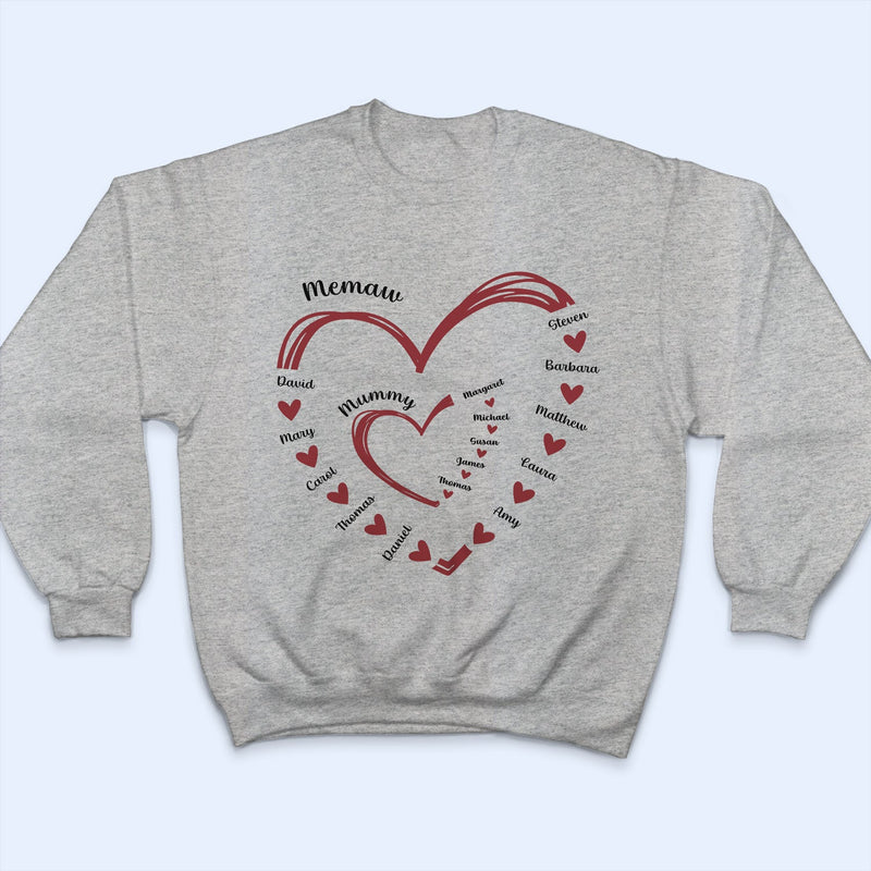 Nana Mama Little Hearts - Birthday, Loving Gift For Mom, Grandma - Personalized T Shirt