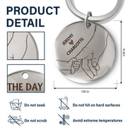The Day You Became My Daddy - Gift For Dad, Father, New Dad - Personalized Keyring