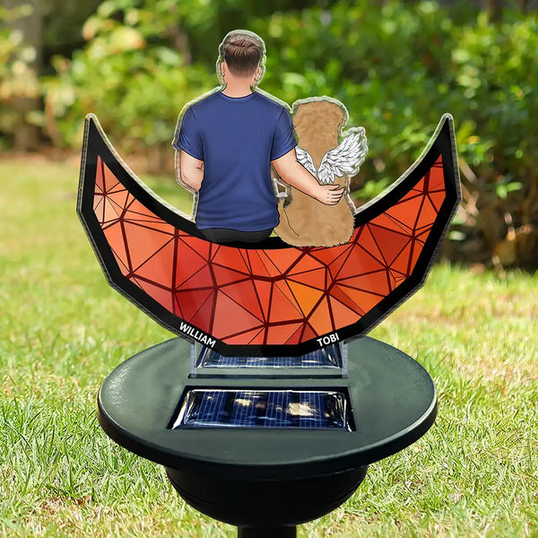 A Man And His Dog A Bond That Can't Be Broken - Personalized Solar Light