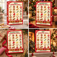 Adorable,Afro Besties,Christmas,Custom Text,Gift For Bestie - Custom Name Baking Lover Charms - Personalized Christmas Countdown Advent Calendar