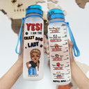 Dog Lovers Crazy Dog Lady - Personalized Custom Water Tracker Bottle