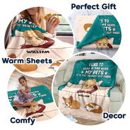 Too Peopley Out There - Gift For Pet Lovers - Personalized Fleece Blanket