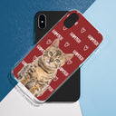 Custom Photo Pet Name Pattern - Gift For Pet Lovers - Personalized Clear Phone Case