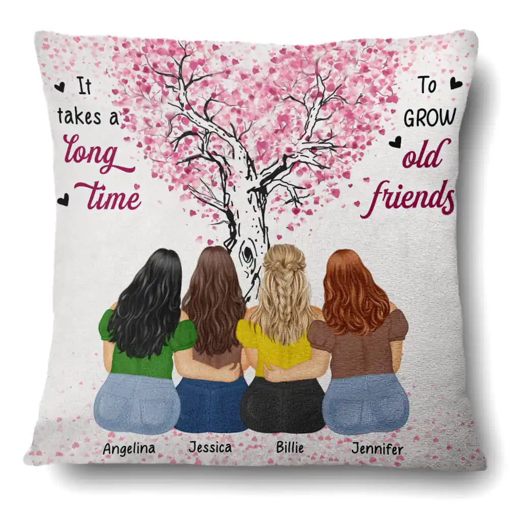 Grow Old Friends - Personalized Pillow