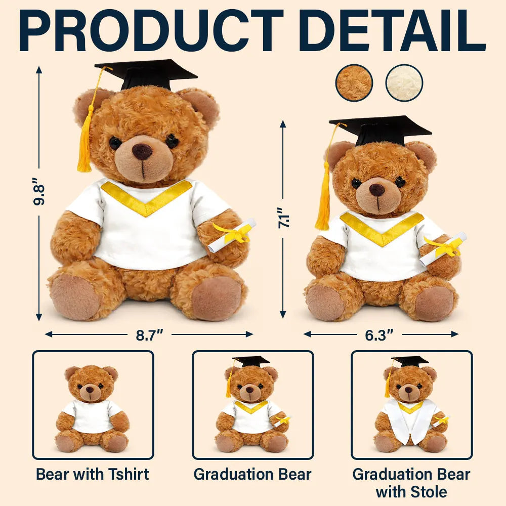 Graduation,Happy,Gift For Yourself,Gift For Daughter,Gift For Son,Gift For Bestie,Proud - Graduation Pride Dual Flags - Personalized Teddy Bear