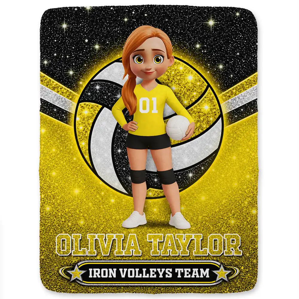 Christmas,Happy,Top Market,Vector,Volleyball - Christmas Gift For Son, Grandson, Daughter, Granddaughter - Personalized Volleyball Fleece Blanket, Sherpa Blanket