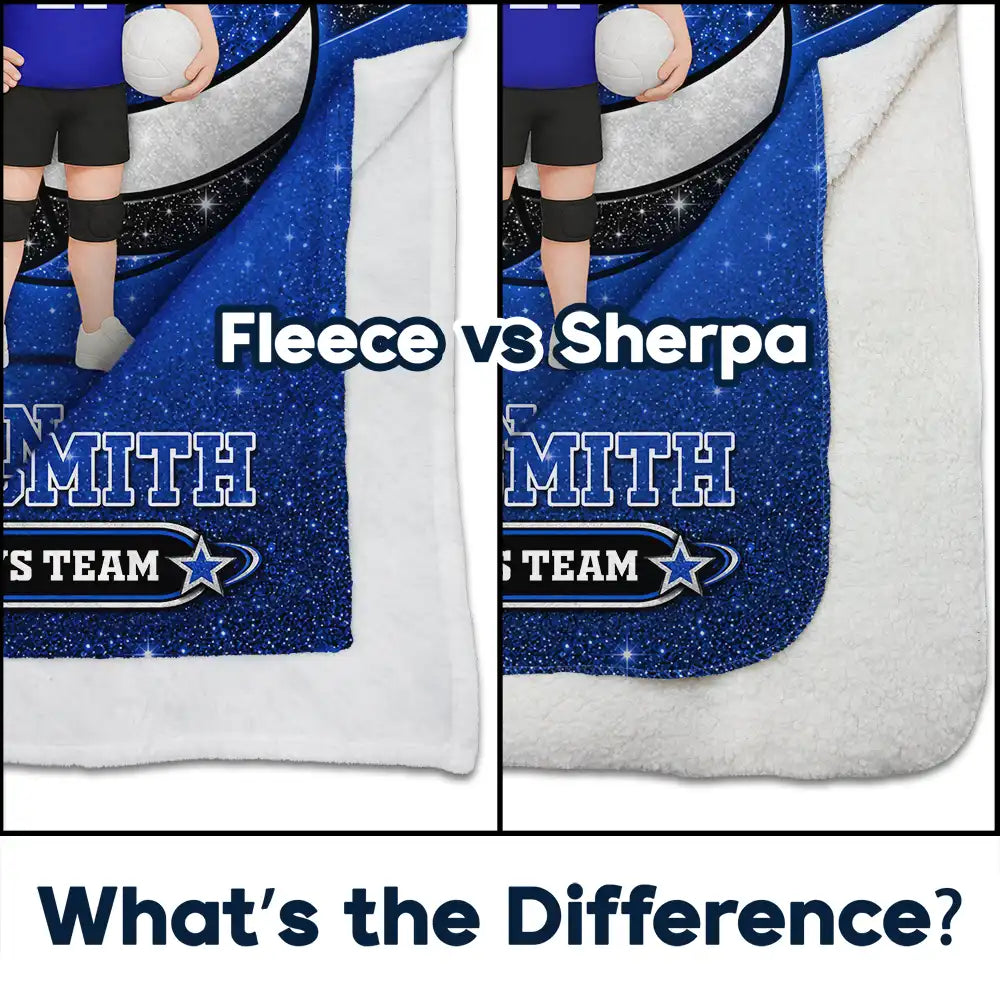 Christmas,Happy,Top Market,Vector,Volleyball - Christmas Gift For Son, Grandson, Daughter, Granddaughter - Personalized Volleyball Fleece Blanket, Sherpa Blanket