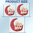 Gift For Grandma,Gift For Grandpa,Gift For Grandparents,Love - 3D Crystal Effect I Love You To The Moon And Back - Personalized Acrylic Car Hanger