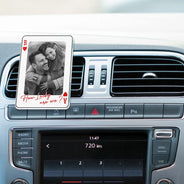 Gift For Couples,Old Couples,Gift For Husband,Gift For Wife,Gift For Boyfriend,Gift For Girlfriend,Love - Custom Photo Drive Safe Handsome Playing Card - Personalized Acrylic Car Vent Clip
