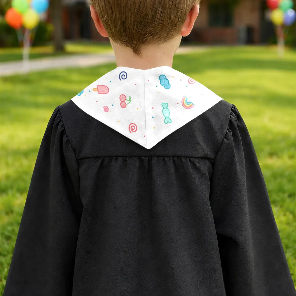 Gift For Kids,Gift For Grandkids,Graduation,Happy - 3D Effect Graduation Kid Baby I Am Kind I Am Smart - Personalized Kid Graduation Stole