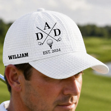 Golf Dad Papa Year Crossed Arrows - Personalized Classic Cap