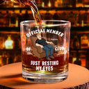 Gift For Father,Gift For Grandpa,Gift For Men,Non-Eng,Vector,Humorous - I'm Just Resting My Eyes - Personalized Whiskey Glass