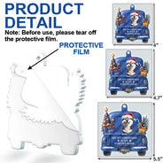 Christmas,Pet Lovers,Pet Mom,Pet Dad,Dog Lovers,Dog Mom,Dog Dad,Happy - My 1st Christmas In My Forever Home 3D Effect Dog - Personalized Custom Shaped Acrylic Ornament