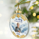 Christian,Christmas,Memorial,Family - Custom Photo God Holds You in His Arms Memorial Keepsake - Personalized Custom Shaped Acrylic Ornament
