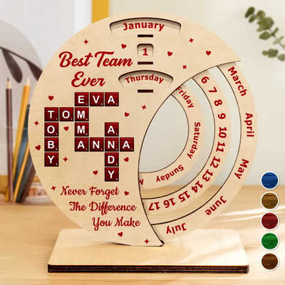 Spinning Perpetual Desk Calendar