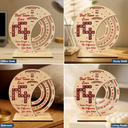 Gifts For Colleagues - Crossword Best Team Ever Never Forget - Personalized Spinning Perpetual Desk Calendar